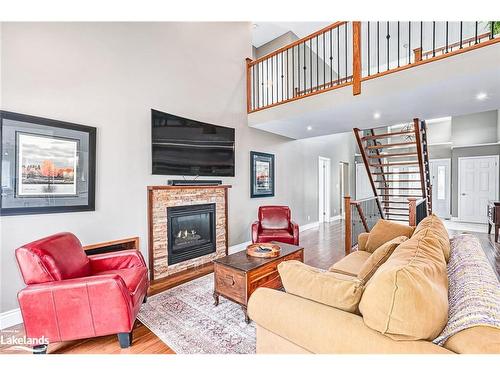 123 Grand Cypress Lane, The Blue Mountains, ON - Indoor Photo Showing Living Room With Fireplace