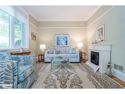 19 Fox Street, Penetanguishene, ON - Indoor Photo Showing Living Room With Fireplace