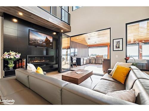 47B George Hunt Memorial Drive, Parry Sound, ON - Indoor Photo Showing Living Room With Fireplace