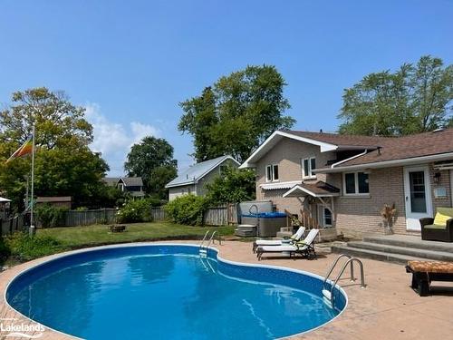 201 Point Street, Stayner, ON - Outdoor With In Ground Pool With Deck Patio Veranda With Backyard