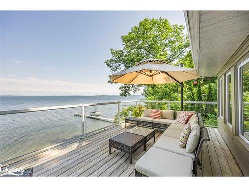 147 Mcarthur Drive, Penetanguishene, ON - Outdoor With Body Of Water With Deck Patio Veranda With Exterior