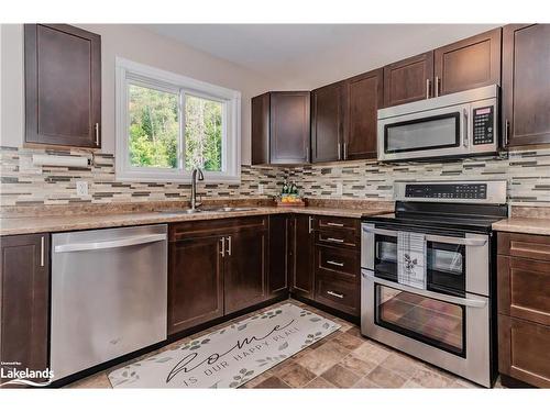 80 Ceramic Mine Road Road, Huntsville, ON - Indoor Photo Showing Kitchen With Double Sink