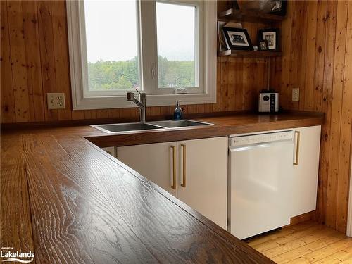 1433 South Horn Lake Road, Ryerson, ON - Indoor Photo Showing Kitchen With Double Sink