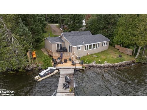 1433 South Horn Lake Road, Ryerson, ON - Outdoor With Body Of Water With Deck Patio Veranda