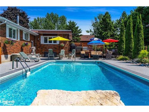 988 Sixth Street, Collingwood, ON - Outdoor With In Ground Pool With Deck Patio Veranda With Backyard