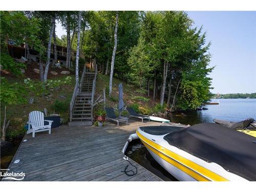 285 Mica Mine Road, Huntsville, ON - Outdoor With Body Of Water With Deck Patio Veranda