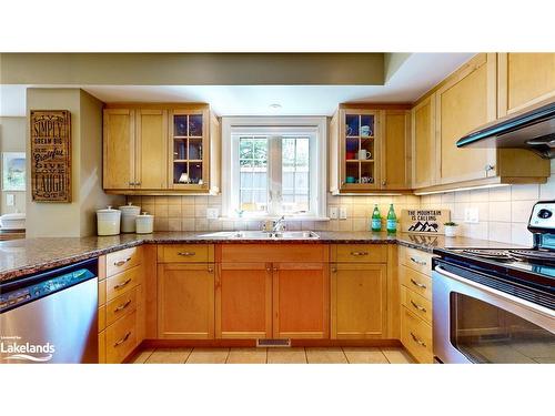 213 Camperdown Road, The Blue Mountains, ON - Indoor Photo Showing Kitchen With Double Sink