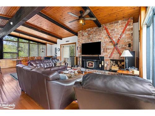 121 Birch View Trail, The Blue Mountains, ON - Indoor Photo Showing Living Room With Fireplace