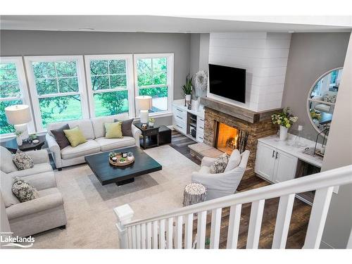 23 Kells Crescent, Collingwood, ON - Indoor Photo Showing Living Room With Fireplace