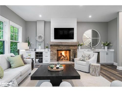 23 Kells Crescent, Collingwood, ON - Indoor Photo Showing Living Room With Fireplace