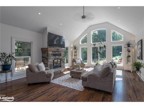 1477 Foreman Road, Port Carling, ON - Indoor Photo Showing Living Room With Fireplace