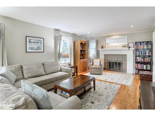 35 Cora Street E, Huntsville, ON - Indoor Photo Showing Living Room With Fireplace