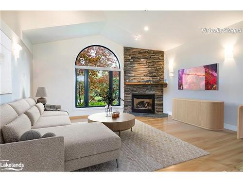 20 Trails End, Collingwood, ON - Indoor Photo Showing Living Room With Fireplace