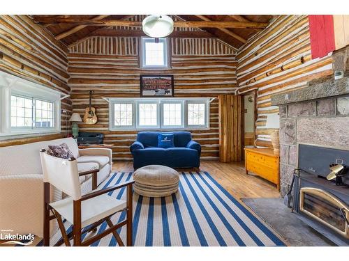 2 Island 860, Honey Harbour, ON - Indoor With Fireplace