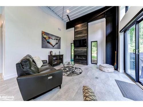 1584 Champlain Road, Tiny, ON - Indoor Photo Showing Living Room With Fireplace