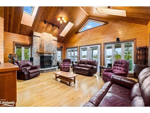 24 Wendy'S Lane, Mckellar, ON - Indoor Photo Showing Living Room With Fireplace