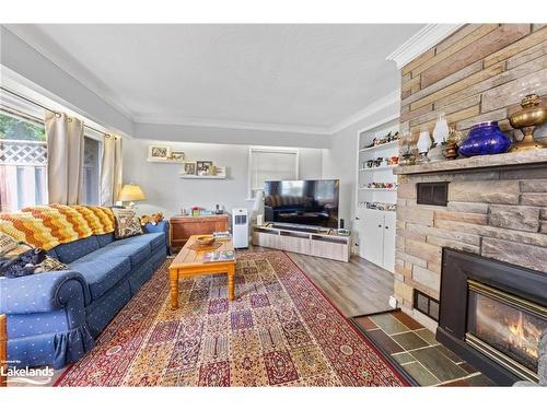 188 Sixth Street, Midland, ON - Indoor Photo Showing Living Room With Fireplace