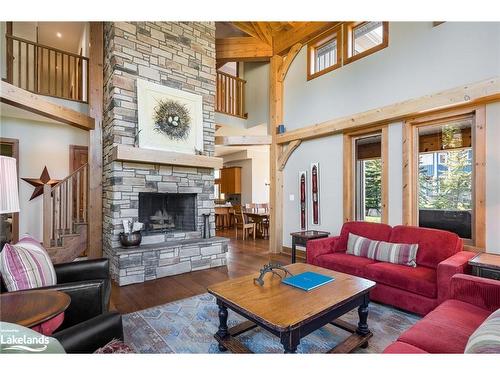 106 Manitou Court, The Blue Mountains, ON - Indoor Photo Showing Living Room With Fireplace