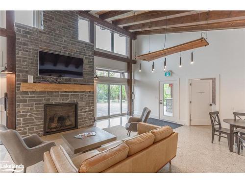 304-10 Beausoleil Lane, The Blue Mountains, ON - Indoor Photo Showing Living Room With Fireplace