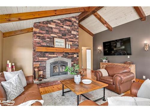 47 Blackburn Avenue, Nottawa, ON - Indoor Photo Showing Living Room With Fireplace