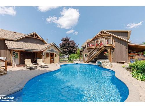 47 Blackburn Avenue, Nottawa, ON - Outdoor With In Ground Pool With Deck Patio Veranda