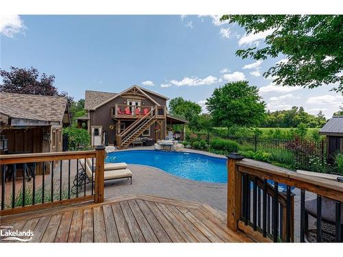 47 Blackburn Avenue, Nottawa, ON - Outdoor With In Ground Pool With Deck Patio Veranda With Exterior