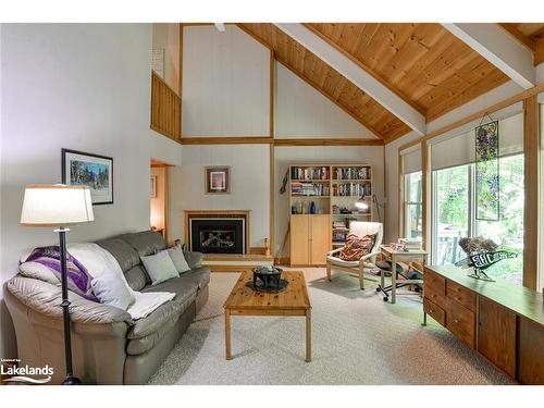 260 Woodland Drive, Huntsville, ON - Indoor Photo Showing Living Room With Fireplace