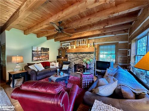 115 Tyrol Ave, The Blue Mountains, ON - Indoor Photo Showing Living Room With Fireplace