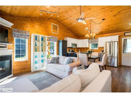 23 Cabin Crescent, Wasaga Beach, ON - Indoor Photo Showing Living Room With Fireplace