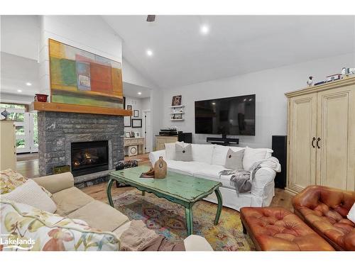 170 Springfield Road, Huntsville, ON - Indoor Photo Showing Living Room With Fireplace