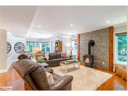 24 Birchwood Drive, Huntsville, ON - Indoor Photo Showing Living Room With Fireplace