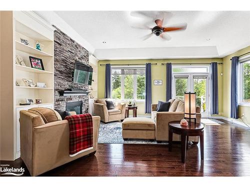 44 Starboard Circle, Wasaga Beach, ON - Indoor Photo Showing Living Room With Fireplace