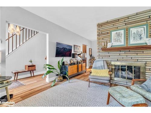 215 Margaret Avenue, Kitchener, ON - Indoor Photo Showing Living Room With Fireplace