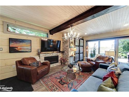 167 39Th Sideroad, The Blue Mountains, ON - Indoor Photo Showing Living Room With Fireplace