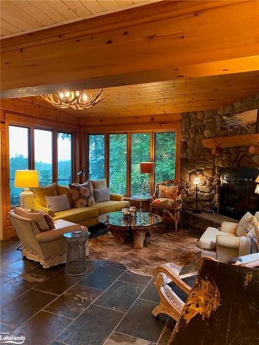 167 39Th Sideroad, The Blue Mountains, ON - Indoor Photo Showing Living Room With Fireplace