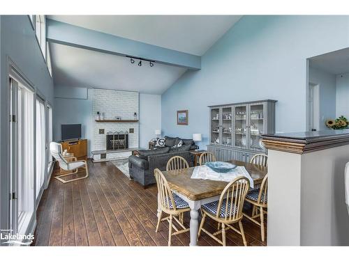 2476 Champlain Road, Tiny Twp, ON - Indoor Photo Showing Dining Room With Fireplace