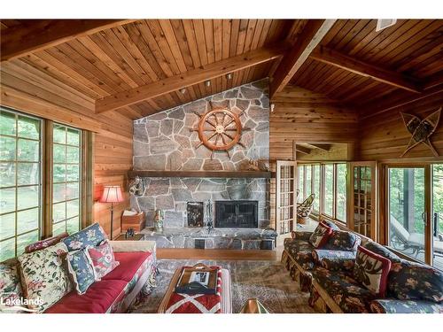 3-1344 Peninsula Rd, Port Carling, ON - Indoor Photo Showing Living Room With Fireplace