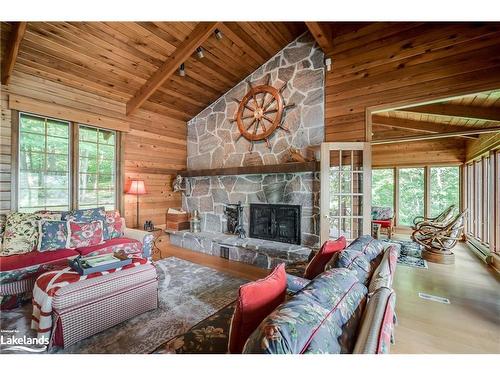 3-1344 Peninsula Rd, Port Carling, ON - Indoor Photo Showing Living Room With Fireplace