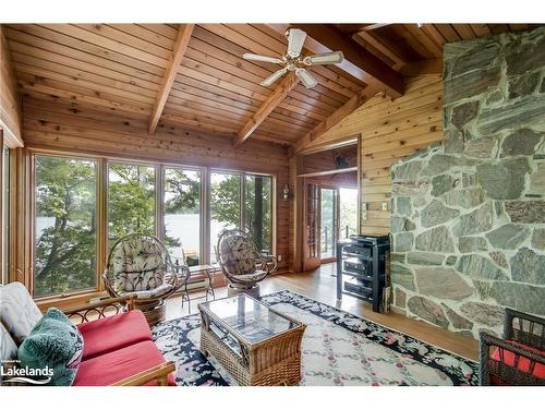 3-1344 Peninsula Rd, Port Carling, ON - Indoor Photo Showing Living Room With Fireplace