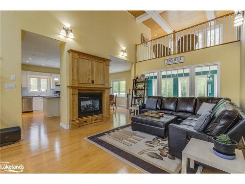 91 Mary Jane Road, Tiny, ON - Indoor Photo Showing Living Room With Fireplace