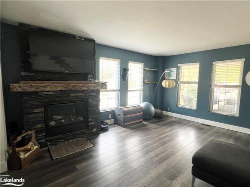 22 Market Street, Collingwood, ON - Indoor Photo Showing Living Room With Fireplace