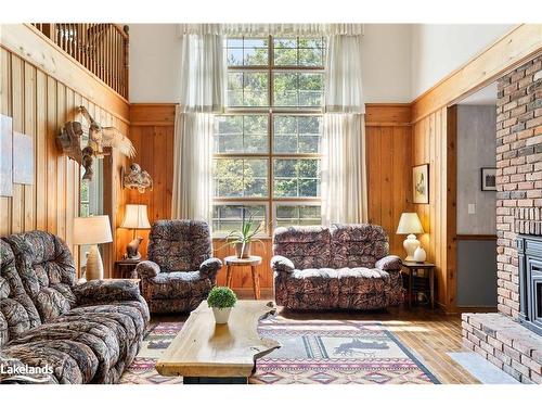 269 Old Muskoka Rd S, South River, ON - Indoor Photo Showing Living Room With Fireplace