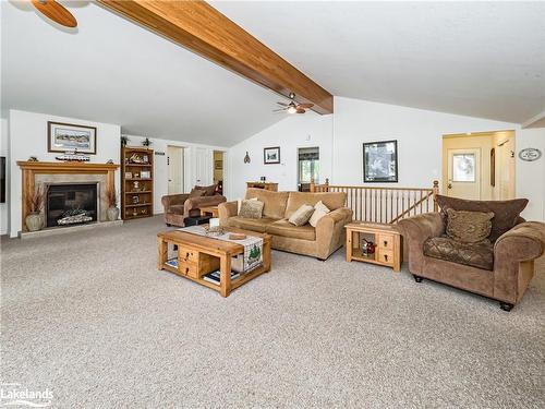 1832 Kilworthy Road, Gravenhurst, ON - Indoor Photo Showing Living Room With Fireplace