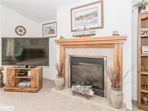 1832 Kilworthy Road, Gravenhurst, ON - Indoor Photo Showing Living Room With Fireplace