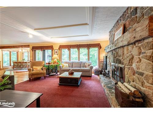 838051 4Th Line E, Mulmur, ON - Indoor Photo Showing Living Room With Fireplace