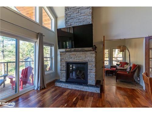 8814 Georgian Bay Shore, Port Severn, ON - Indoor Photo Showing Living Room With Fireplace