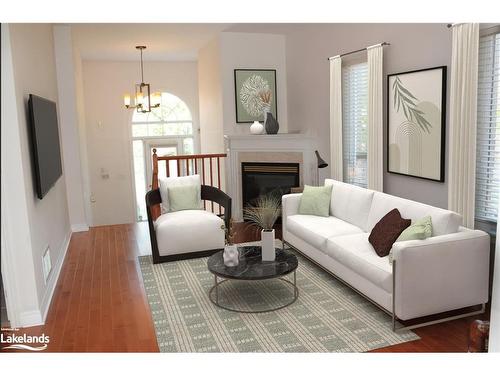 1296 Gina Street, Innisfil, ON - Indoor Photo Showing Living Room With Fireplace