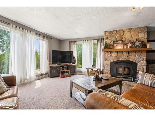 1037 Kernohan Farm Trail, Minden Hills, ON - Indoor Photo Showing Living Room With Fireplace