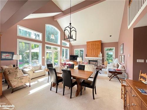 104 Campbell Crescent, The Blue Mountains, ON - Indoor Photo Showing Dining Room With Fireplace