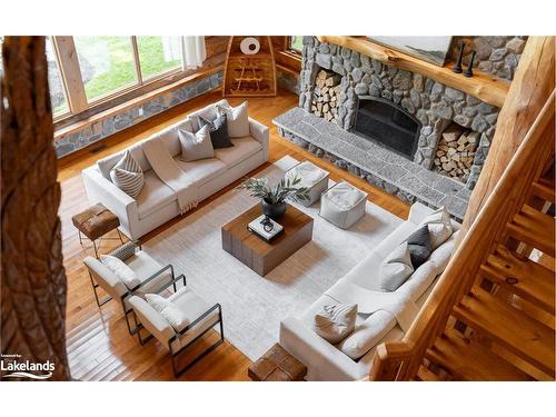 111 Margaret Drive, Craigleith, ON - Indoor Photo Showing Living Room With Fireplace